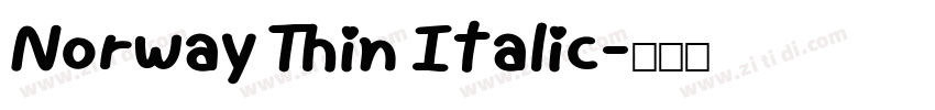 Norway Thin Italic字体转换